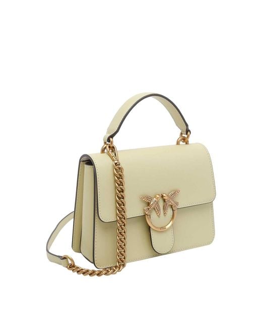 Pinko Metallic Love One Handbag