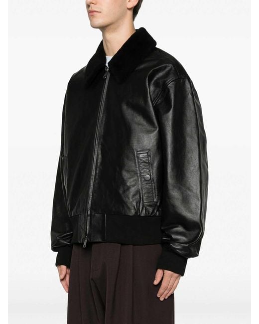 Calvin Klein Black Leather Jackets for men