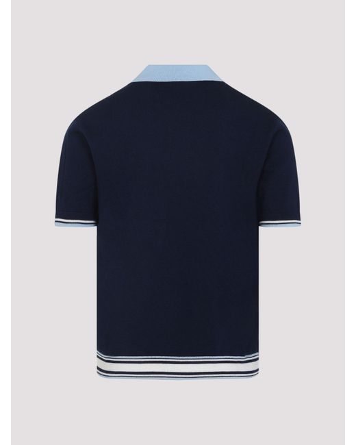 Casablanca Blue Tennis Polo for men