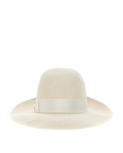 Borsalino White Folar Hat