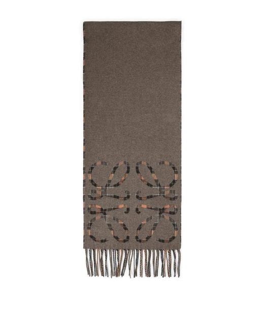 Loewe Brown 28X180 Anagram Scarf