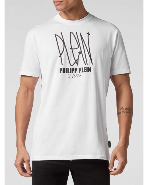 Philipp Plein White T-Shirt Round Neck Ss Skull for men