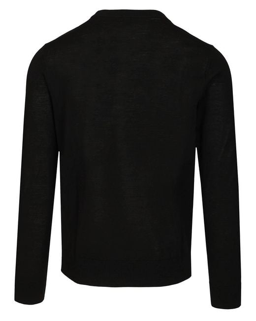 Paul Smith Black Crew Neck Sweater for men