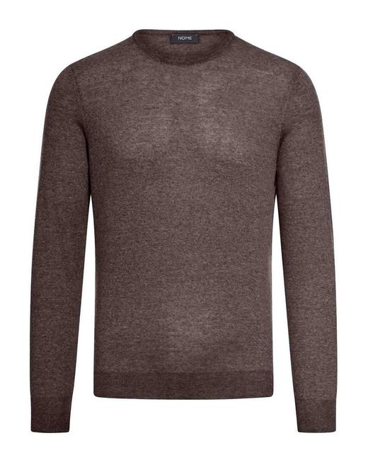 Nome Brown Long Sleeve Crew Neck for men
