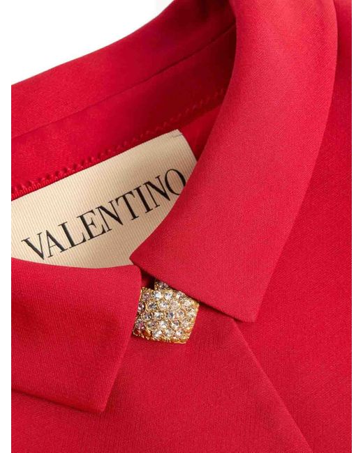 Valentino Red Wool And Silk Short Jacket
