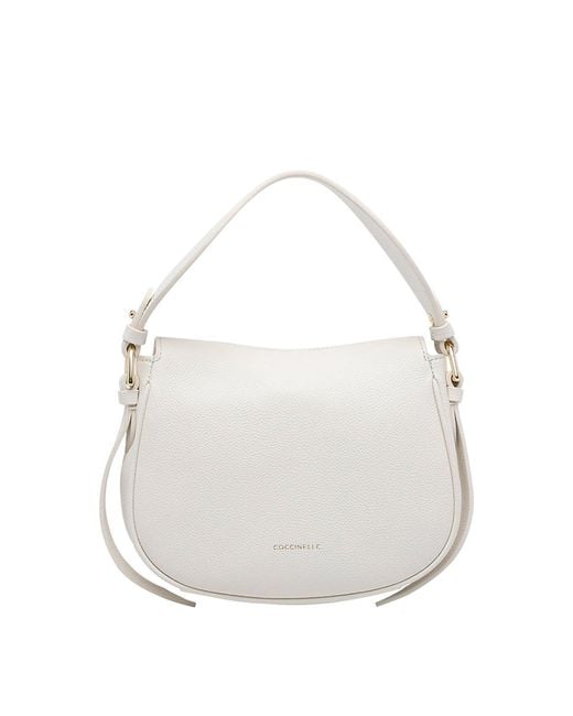 Coccinelle White Mavery Crossbody Bag