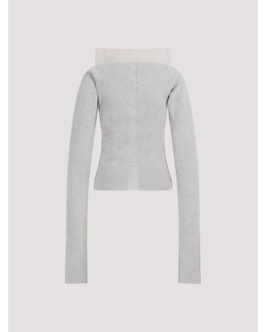 Rick Owens Gray Cowl Pullover