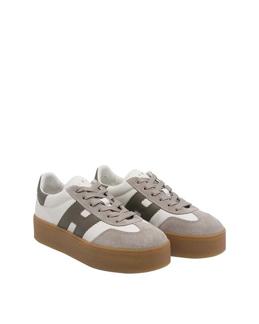 Hogan Gray Cool Platform Sneakers