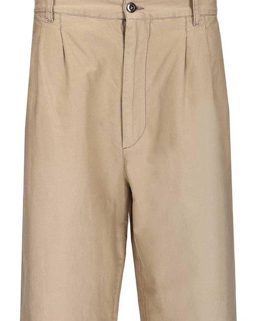 Maison Margiela Natural Cotton Trousers for men