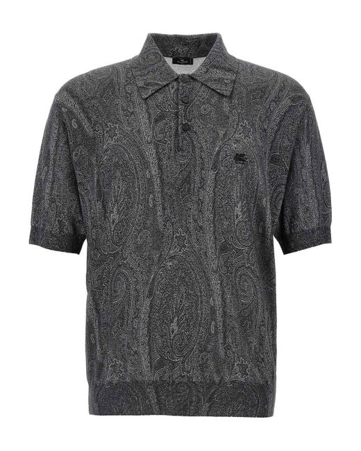 Etro Gray Polo Shirt for men