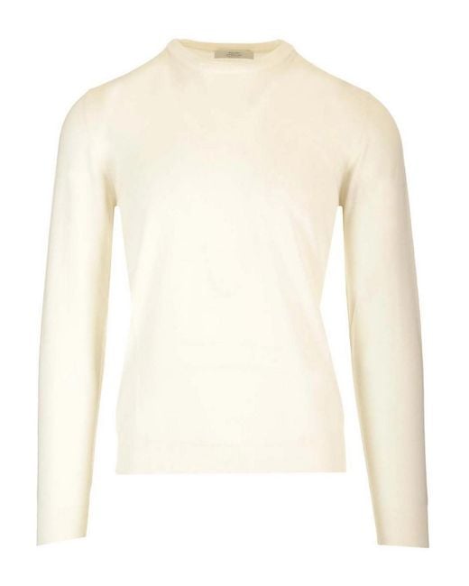 Mauro Ottaviani Natural Crewneck Sweater for men