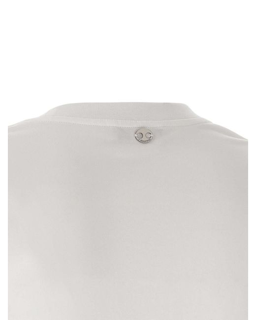 Rabanne White Printed Piercing T-Shirt