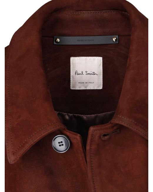 Paul Smith Brown Lambskin Suede Jacket for men