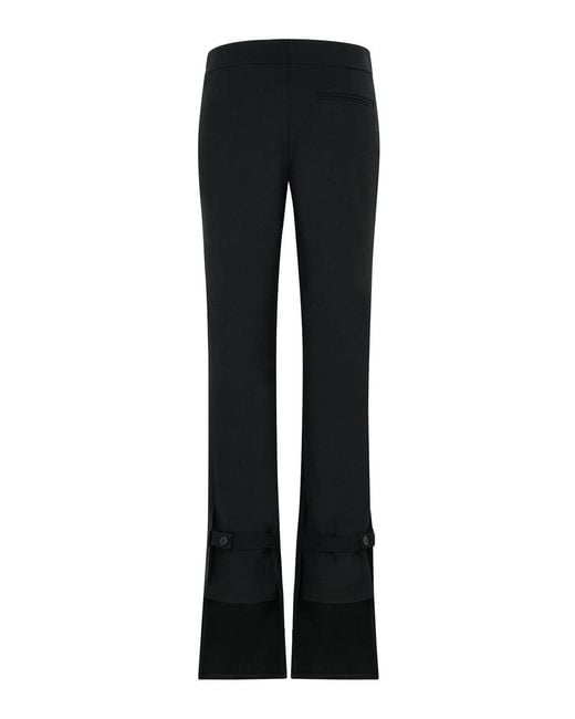 Courreges Black Wool Blend Pants