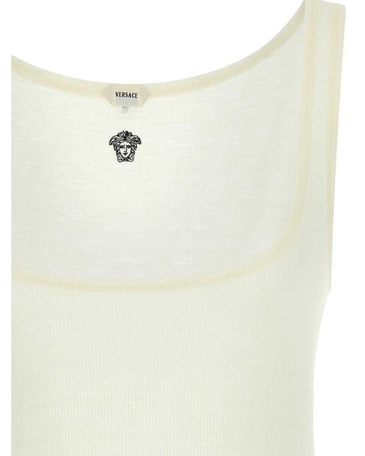 Versace White Embroidery Top