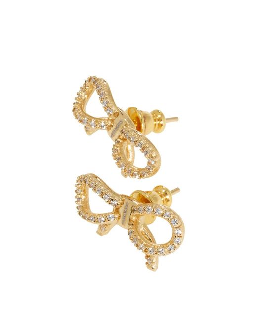 Ferragamo Metallic Vara Bow Earrings