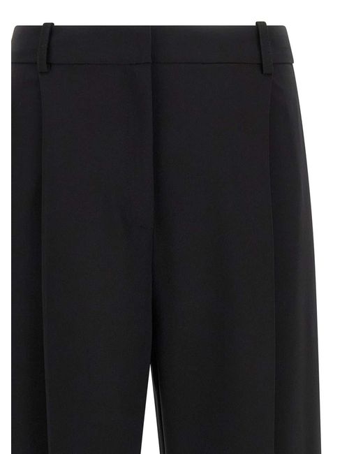 Elisabetta Franchi Black Fluid Cady Pants