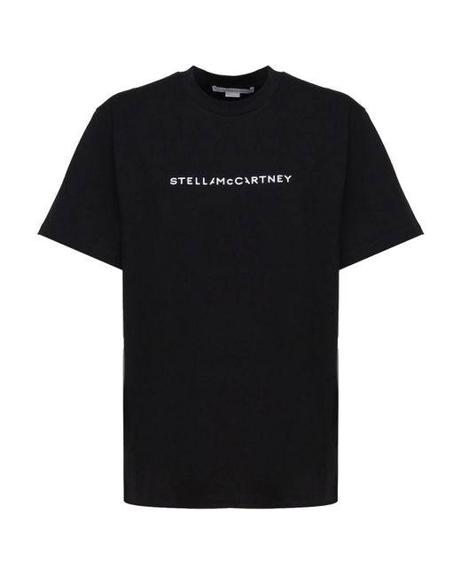 Stella McCartney Black Organic Cotton T-shirt Logo