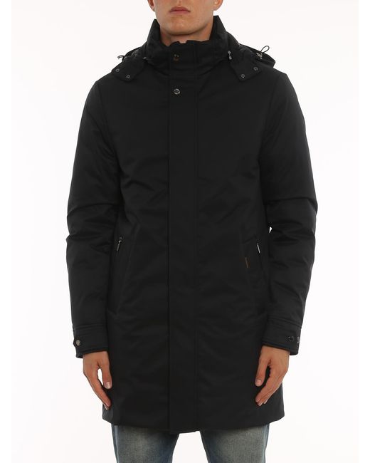 Moorer Black Vermont Padded Coat for men