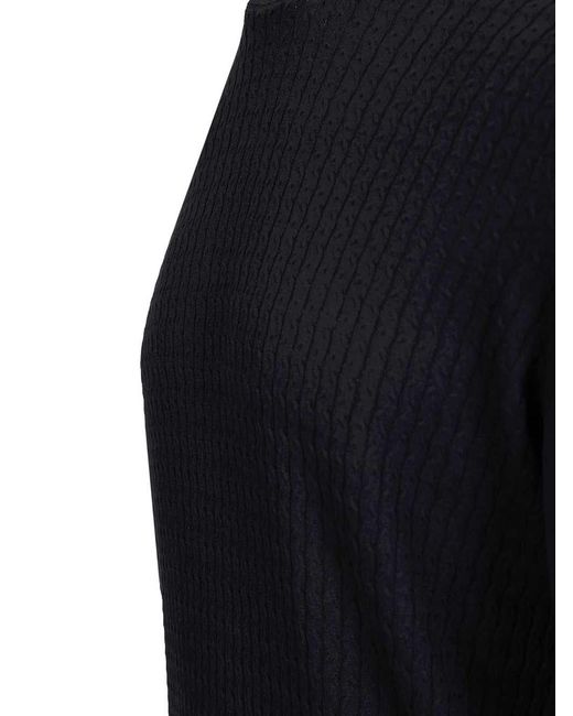 Fedeli Black Ribbed T-Shirt for men