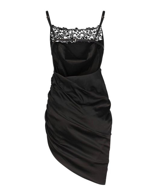 Jacquemus Black Asymmetrical Lingerie Dress