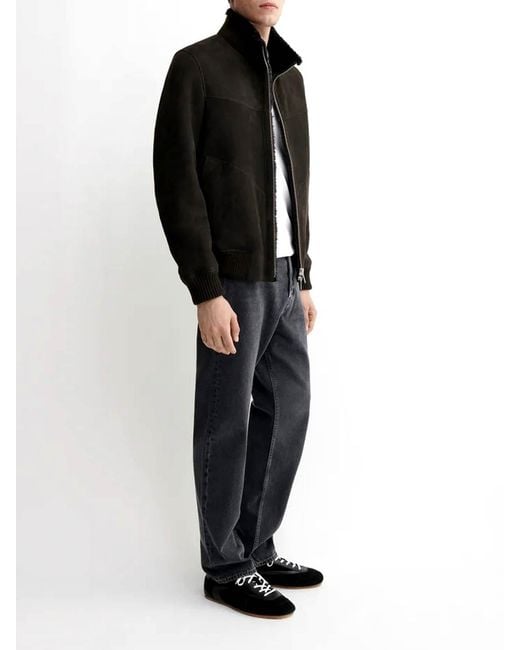 Arma Black Arek Shearling Suede Jacket for men