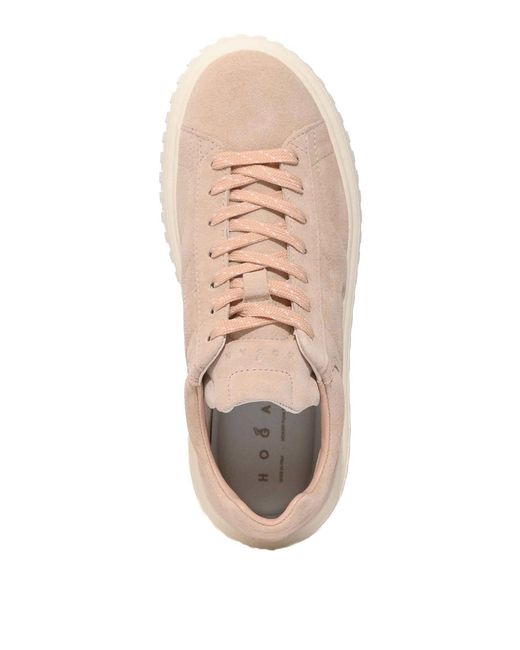 Hogan Pink H-Stripes Sneakers