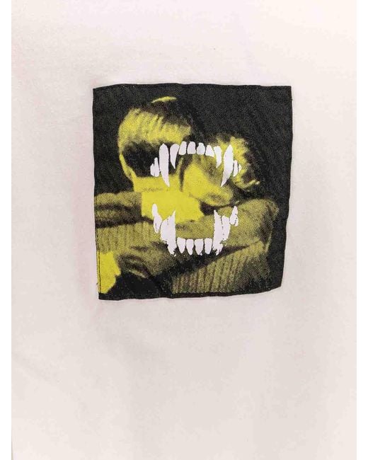 Undercover White Cotton T-Shirt With Iconic Applications for men