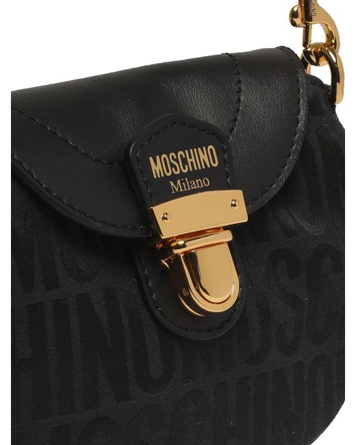 Moschino Black All Lover Logo Shoulder Bag