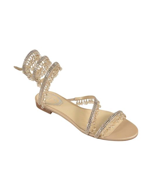 Rene Caovilla Natural Sandals