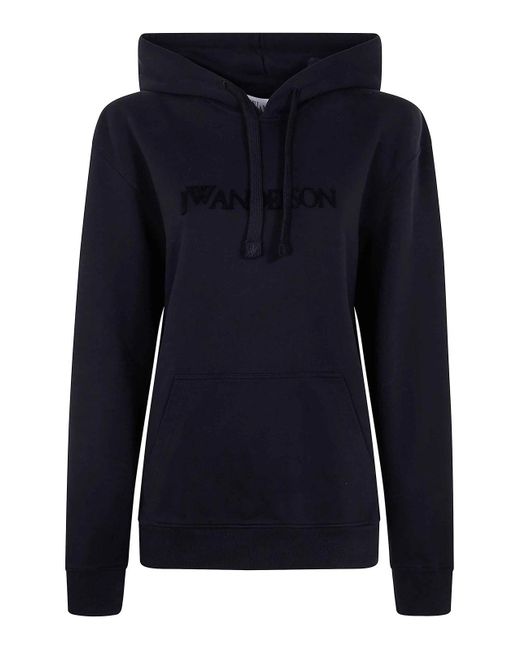 J.W. Anderson Black Logo Embroidery Hoodie