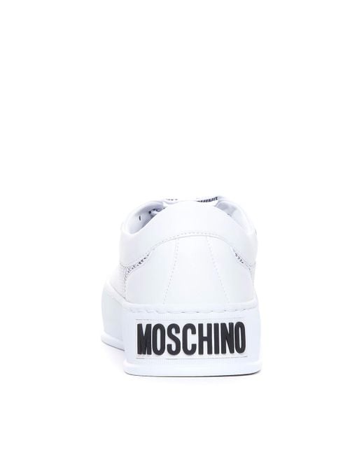 Moschino White Logo Sneakers for men