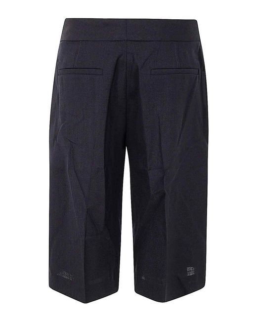 Studio Nicholson Blue Wool Casual Wide-Leg Pants