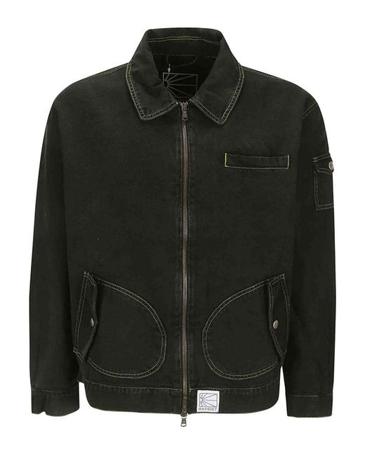 Rassvet (PACCBET) Black Denim Jacket With Stitching Detail for men