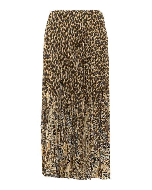 Etro Multicolor Pleated Skirt