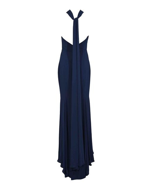 Tarik Ediz Blue Long Dress 66495
