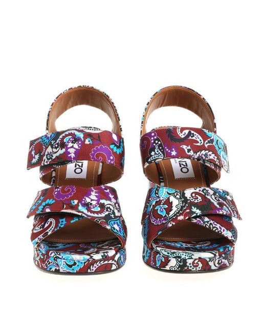 KENZO Red Aori Paisley Sandals