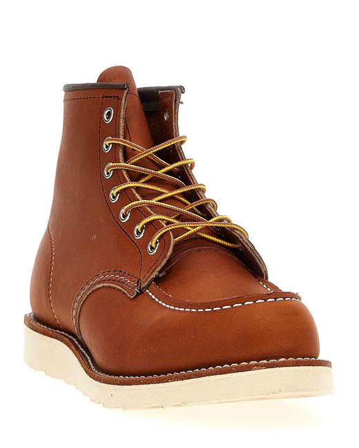 Red Wing Brown 'Classic Moc' Ankle Boots for men