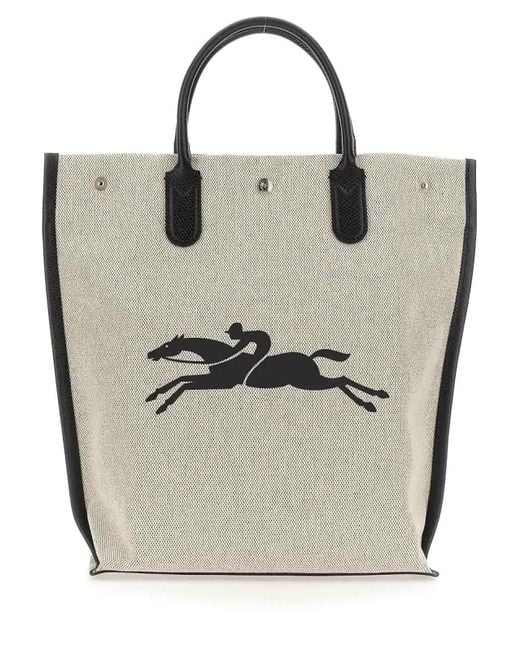 Longchamp Gray Essential Medium Shopping Bag