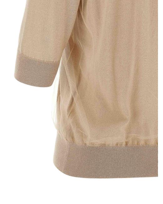 Fabiana Filippi Natural Double Layer Sweater