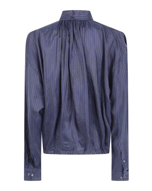 Dries Van Noten Blue Cenvy Stripe Shirt