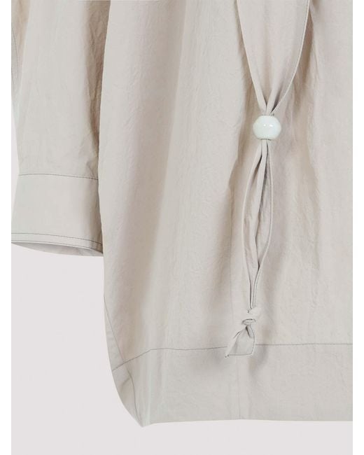 Lemaire Gray Blouse With Scarf