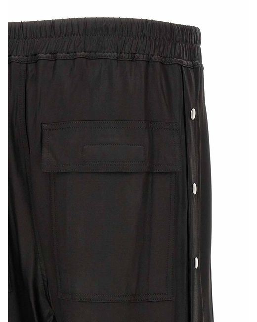 Rick Owens Black Wide Pusher Pants for men