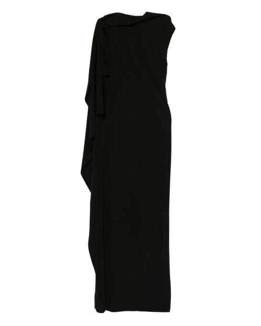 Sportmax Black Long Asymetrical Dress