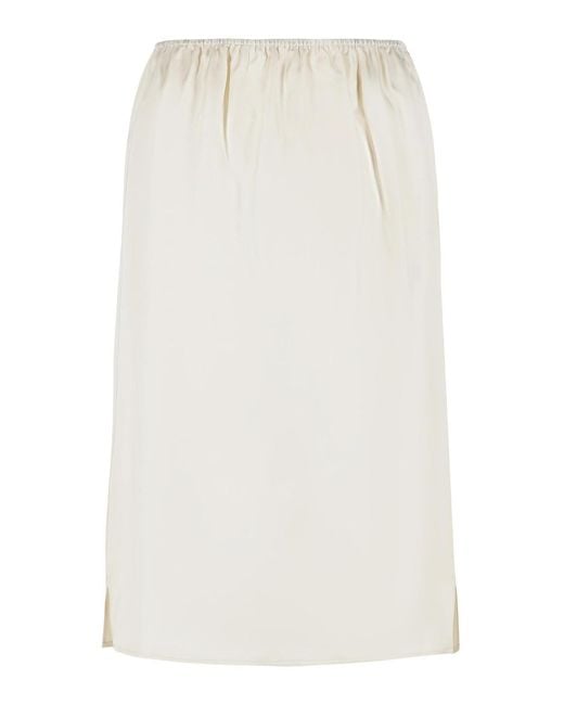 Loulou de Saison White Vasali Ivory Silk Skirt