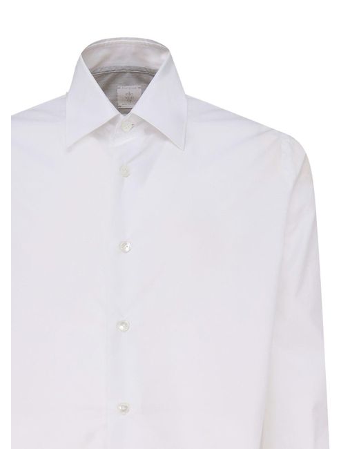 Eleventy White Long Sleeved Shirt for men
