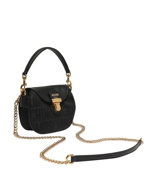 Moschino Black All Lover Logo Shoulder Bag