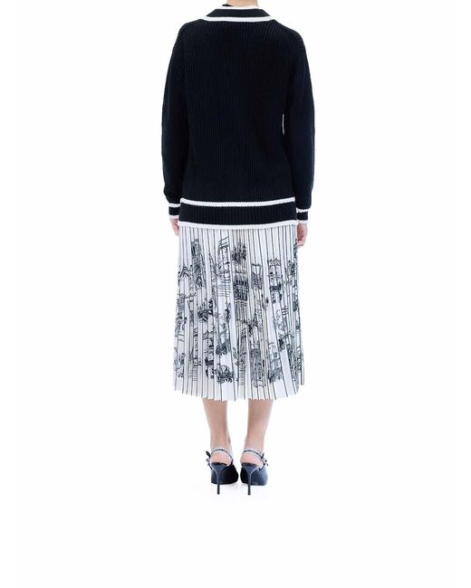 Karl Lagerfeld Blue Soutache Autograph Cardigan