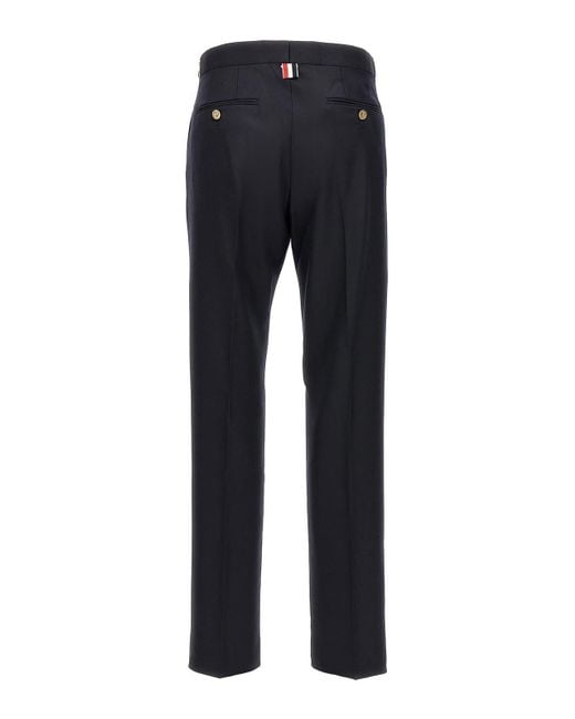 Thom Browne Blue Low Rise Pants for men
