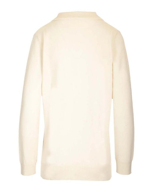 Lisa Yang White Josefine Cream Sweater